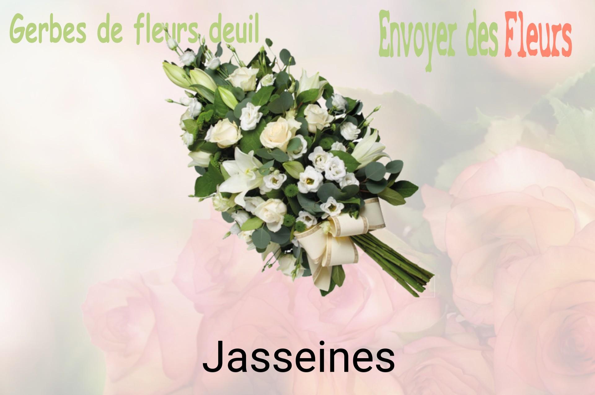 Gerbe de fleurs de deuil livrée à Jasseines